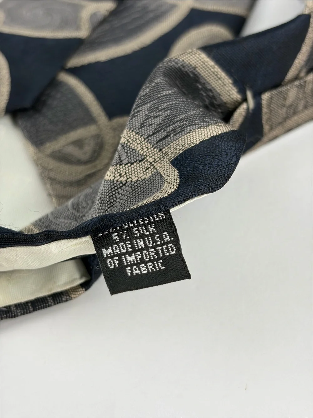 Christian Dior Monsieur Tie Oval Abstract Design Silk Necktie